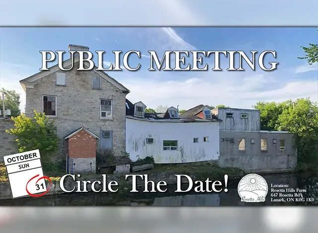 lanark-mill Public meeting October 31. Circle the date!