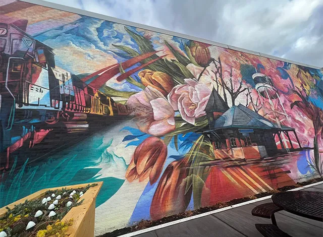 Mural Russell St. Artscape in Smiths Falls.