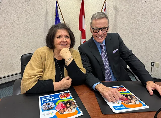 Lynda Johnston and Jamie Schoular