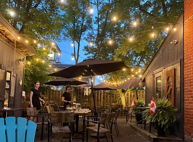 Rocky River Café patio.