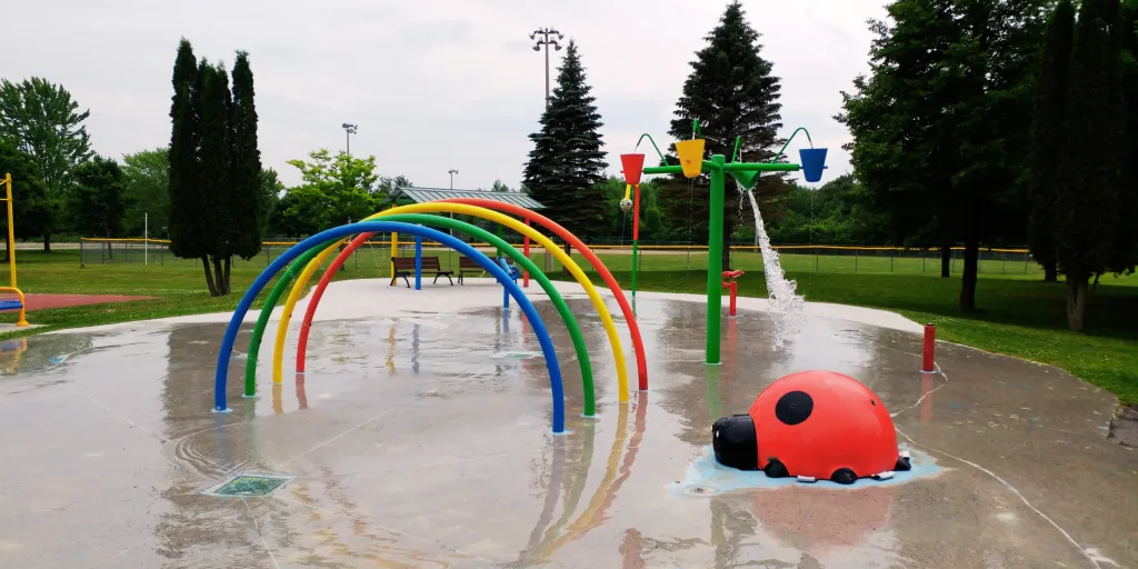 Splash pad, one of many things to do in Perth Ontario