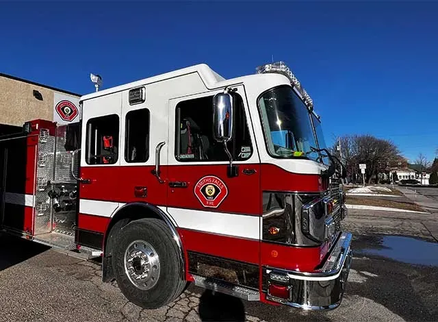 Smiths Falls Fire Truck, represents the Fire Prevention Week with the Smiths Falls Fire Department.