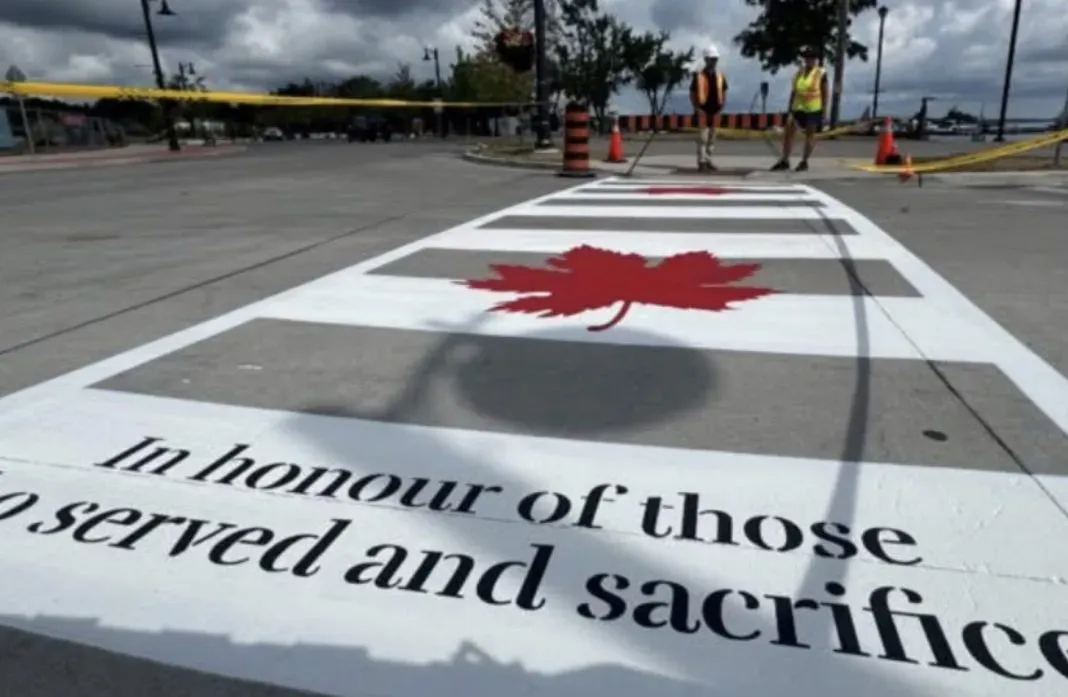 Smiths Falls Royal Canadian Legion commemorative crosswalks