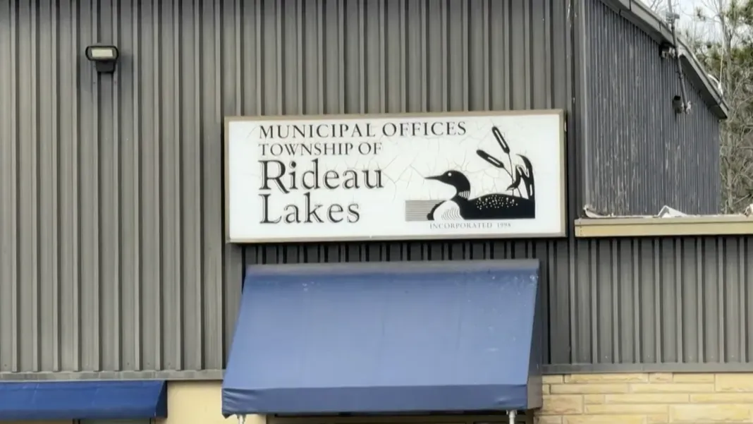 Rideau Lakes council meeting, held in the build where this sign sits.