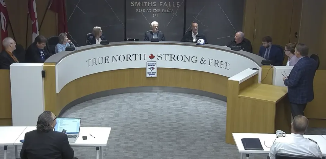 Screenshot 2025-10-28 at 4.57.42 PM Perth and Smiths Falls District Hospital CEO Michael Cohen speaks with Smiths Falls Council