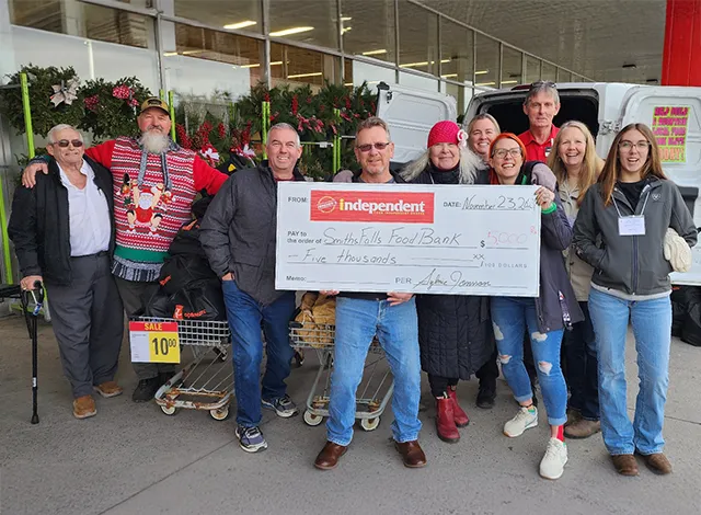 Build a Mountain of Food campaign donations from Jonsson's Your Independent Grocer in 2024.