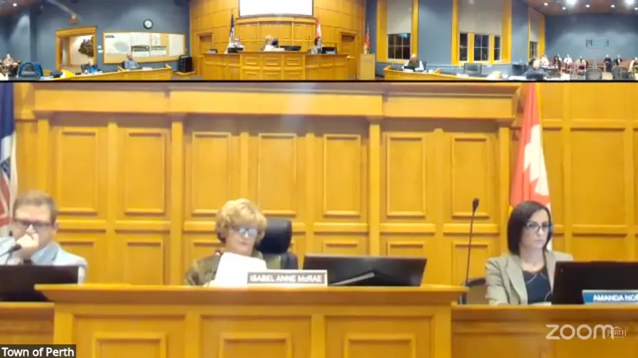 Perth council screen grab of the committee of the whole on Nov. 4