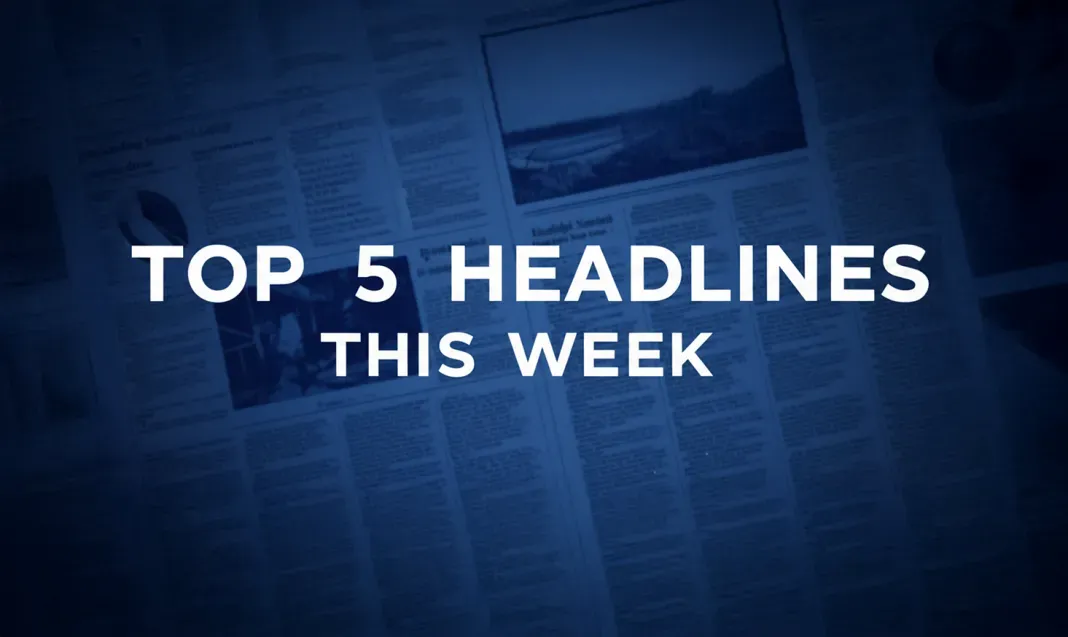 Top 5 most read stories this week. Top 5 most read stories Oct. 24 - 30.